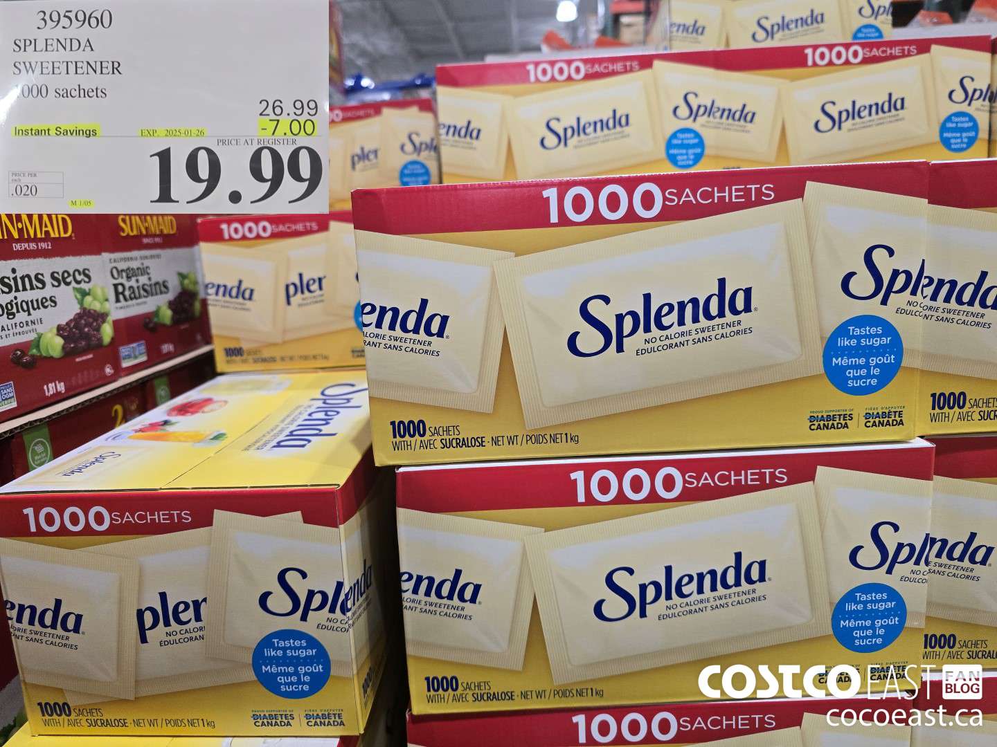 395960 SPLENDA SWEETENER 1000 PACKETS ($7.00 INSTANT SAVINGS EXPIRES ON 2025-01-26) $19.99