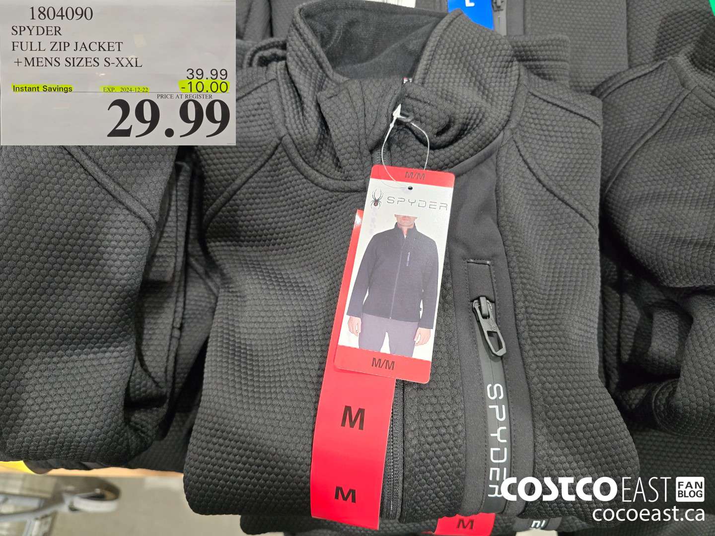 1804090 SPYDER FULL ZIP JACKET +MENS SIZES S-XXL ($10.00 INSTANT SAVINGS EXPIRES ON 2024-12-22) $29.99