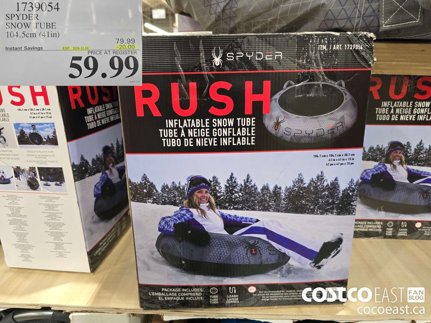 1739054 SPYDER SNOW TUBE 104.5 cm (41IN) ($20.00 INSTANT SAVINGS EXPIRES ON 2024-12-24) $59.99