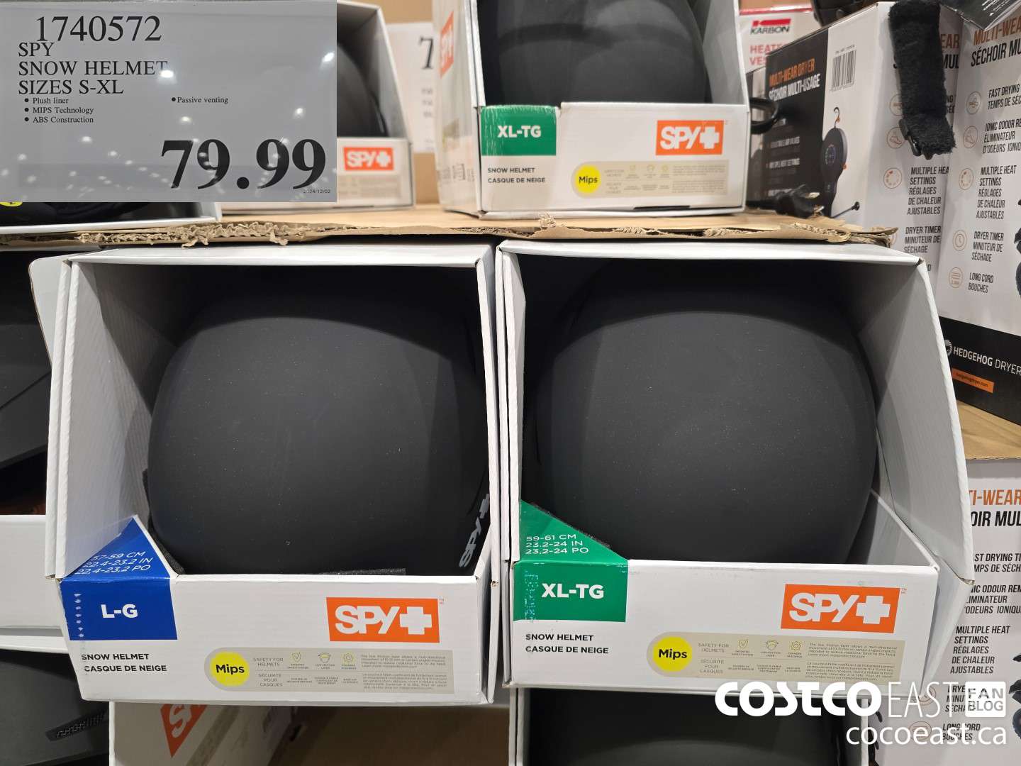 1740572 SPY SNOW HELMET SIZES S - XL $79.99