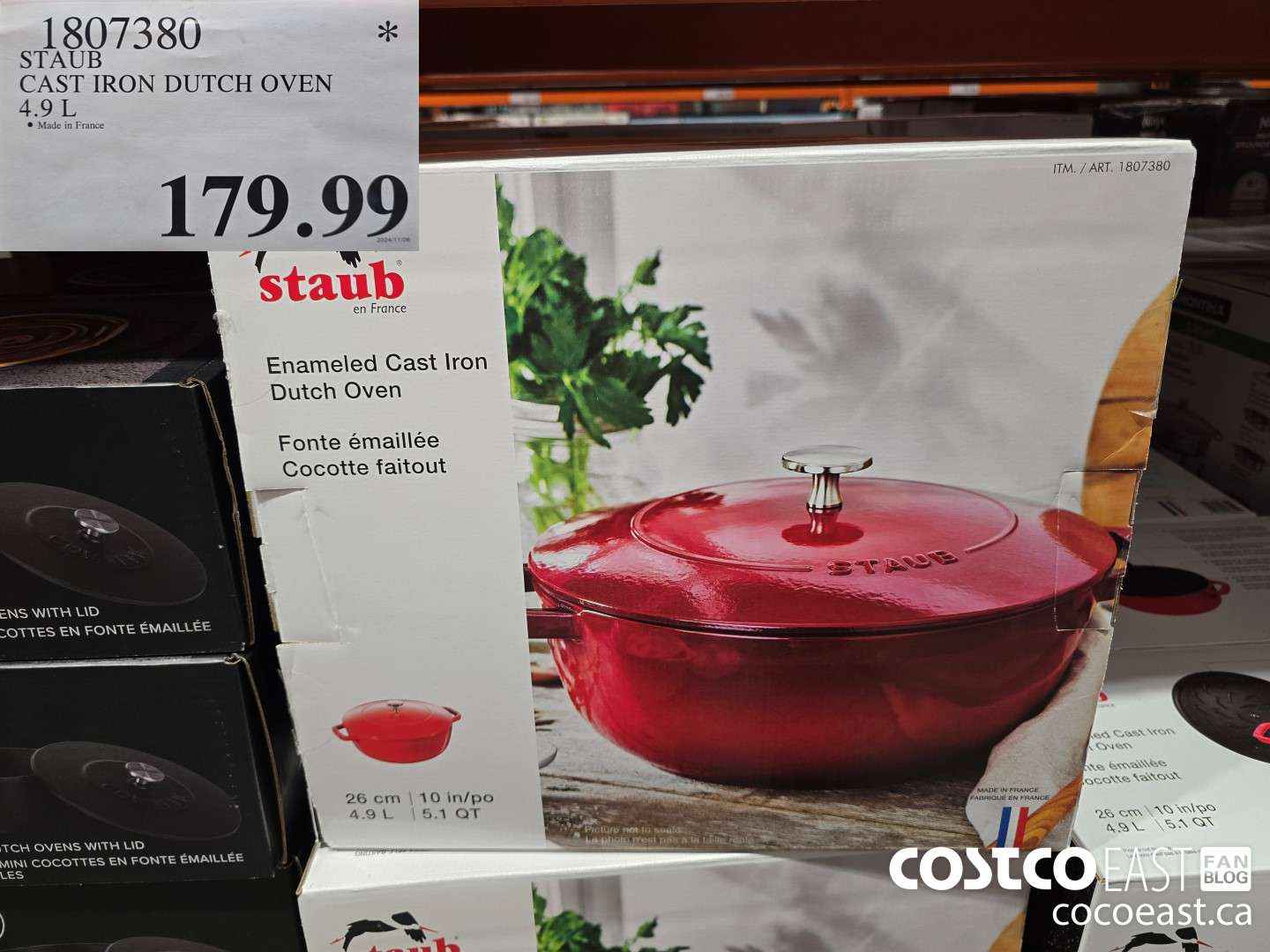 1807380 STAUB CAST IRON DUTCH OVEN 4.7 L $179.99