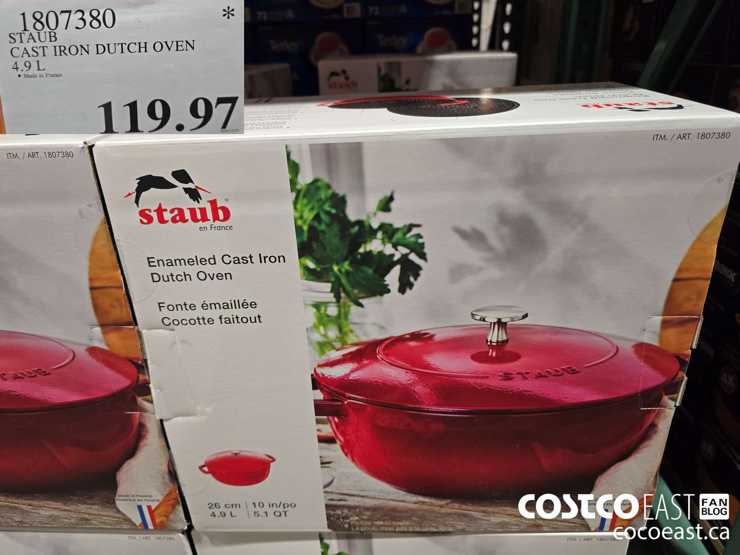 1807380 STAUB CAST IRON DUTCH OVEN 4.9 L $119.97