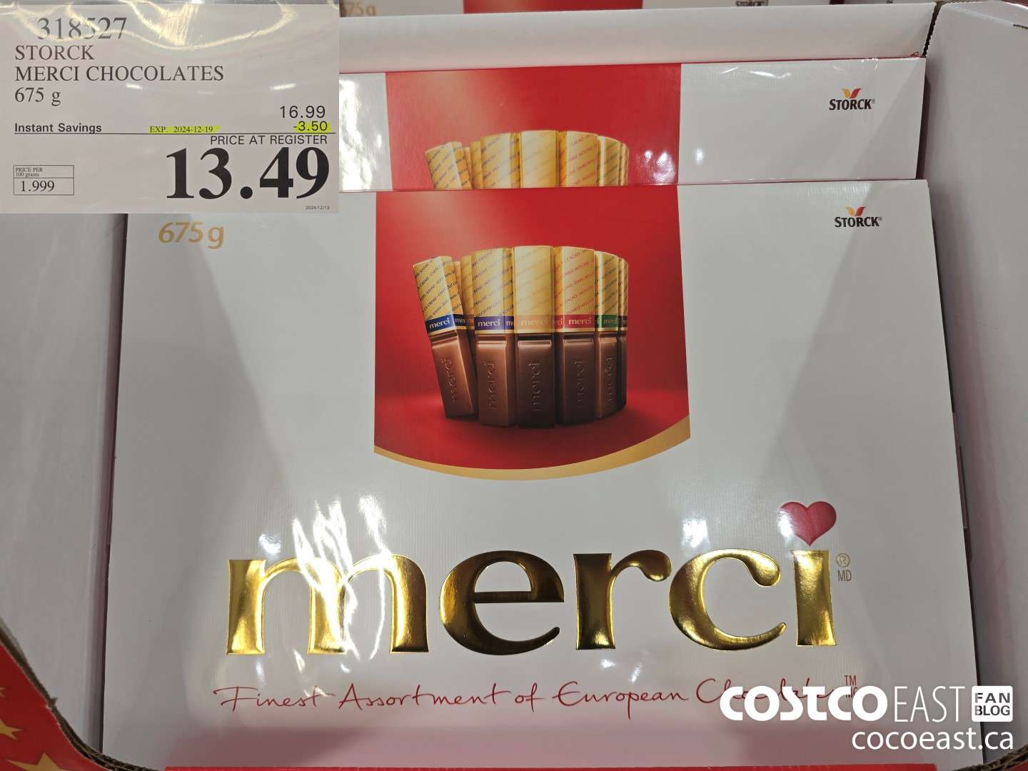 318527 STORCK MERCI CHOCOLATE 675G ($3.50 INSTANT SAVINGS EXPIRES ON 2024-12-19) $13.49