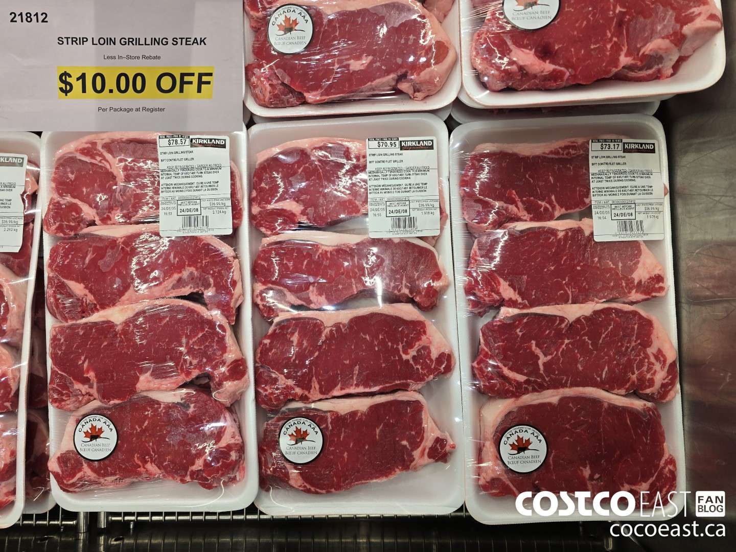 21812 STRIP LOIN GRILLING STEAK ($10.00 INSTANT SAVINGS)
