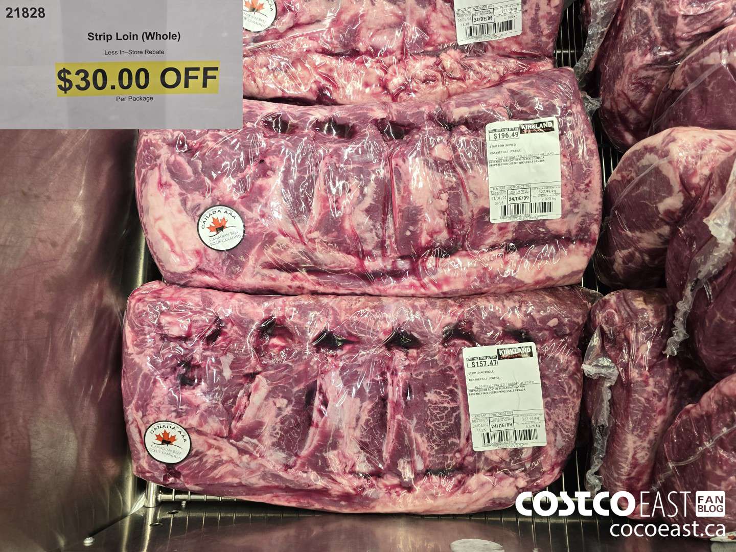 21828 STRIP LOIN (WHOLE) ($30.00 INSTANT SAVINGS)