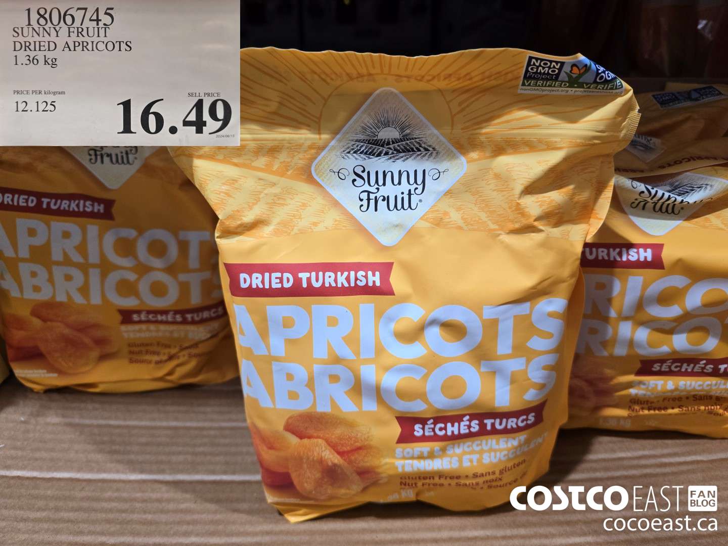 1806745 SUNNY FRUIT DRIED APRICOTS 1.36 kg $16.49