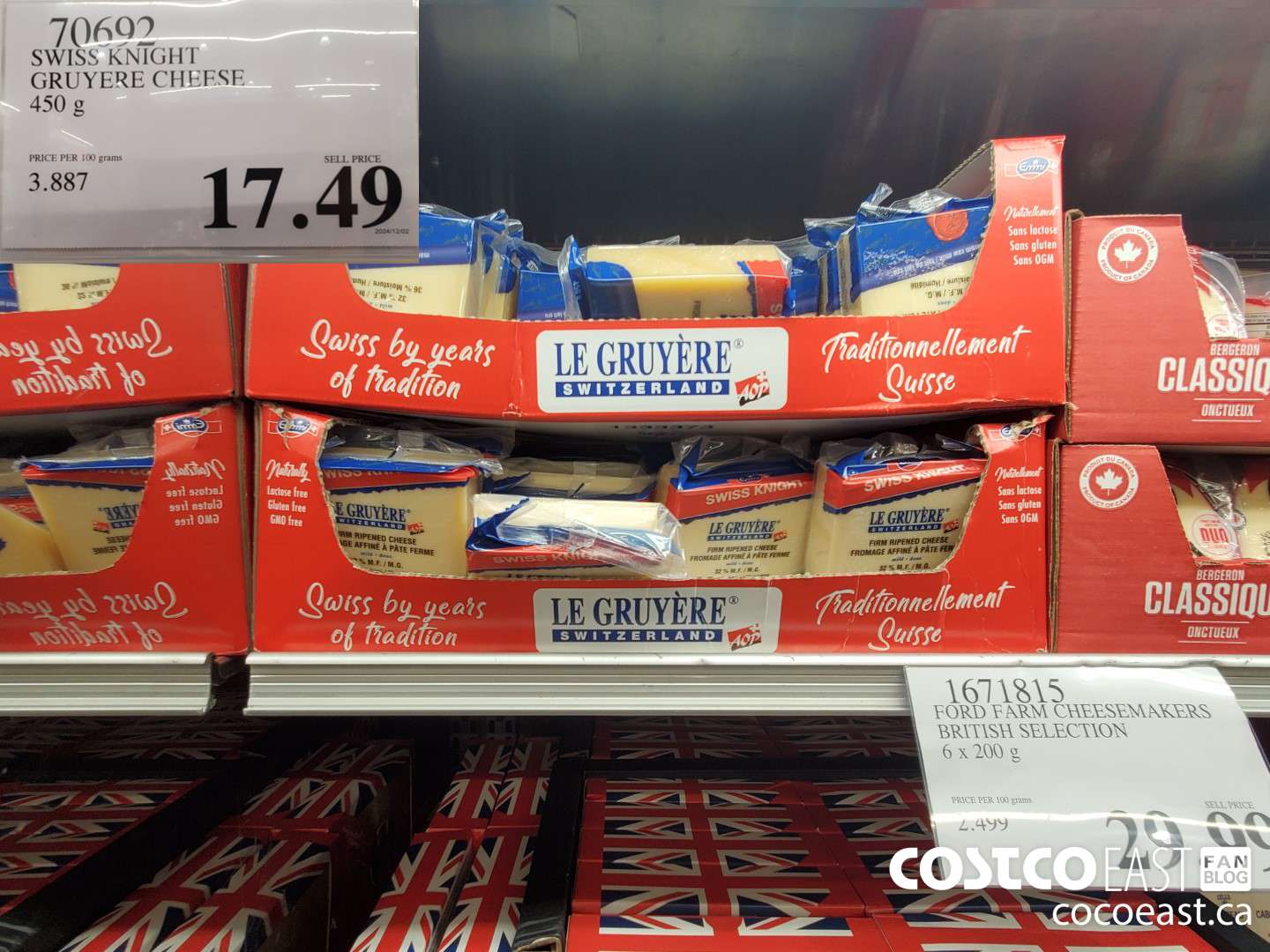 70692 SWISS KNIGHT GRUYERE CHEESE 450 g $17.49