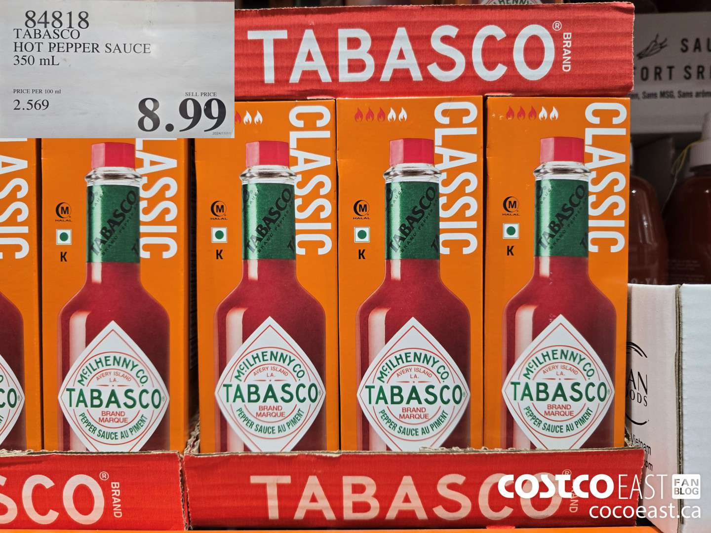 84818 TABASCO HOT PEPPER SAUCE 350 ML $8.99