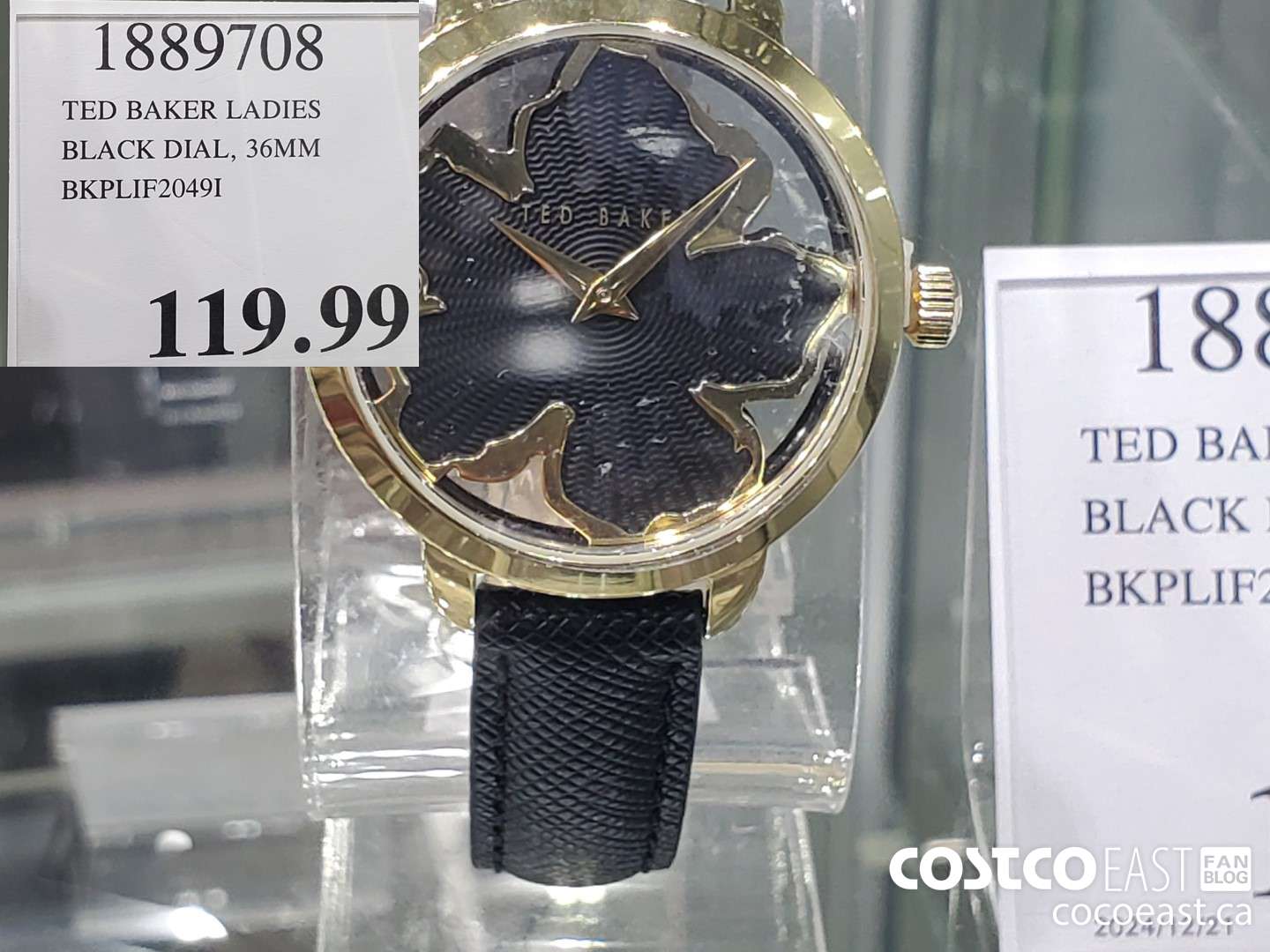 1889708 TED BAKER LADIES BLACK DIAL, 36MM BKPLIF20491  $119.99