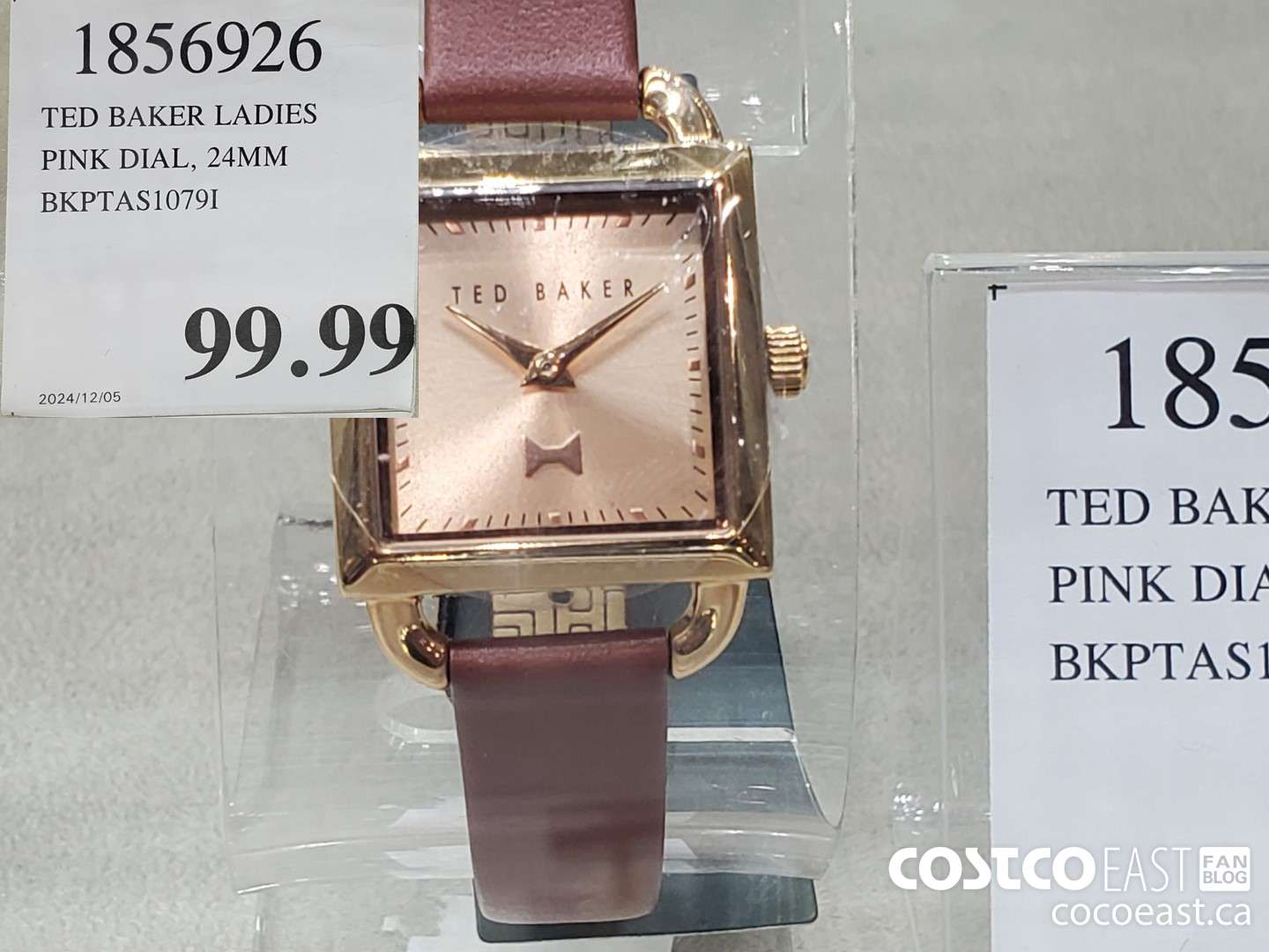 1856926 TED BAKER LADIES PINK DIAL, 24MM BKPTAS10791 2024/12/05  $99.99