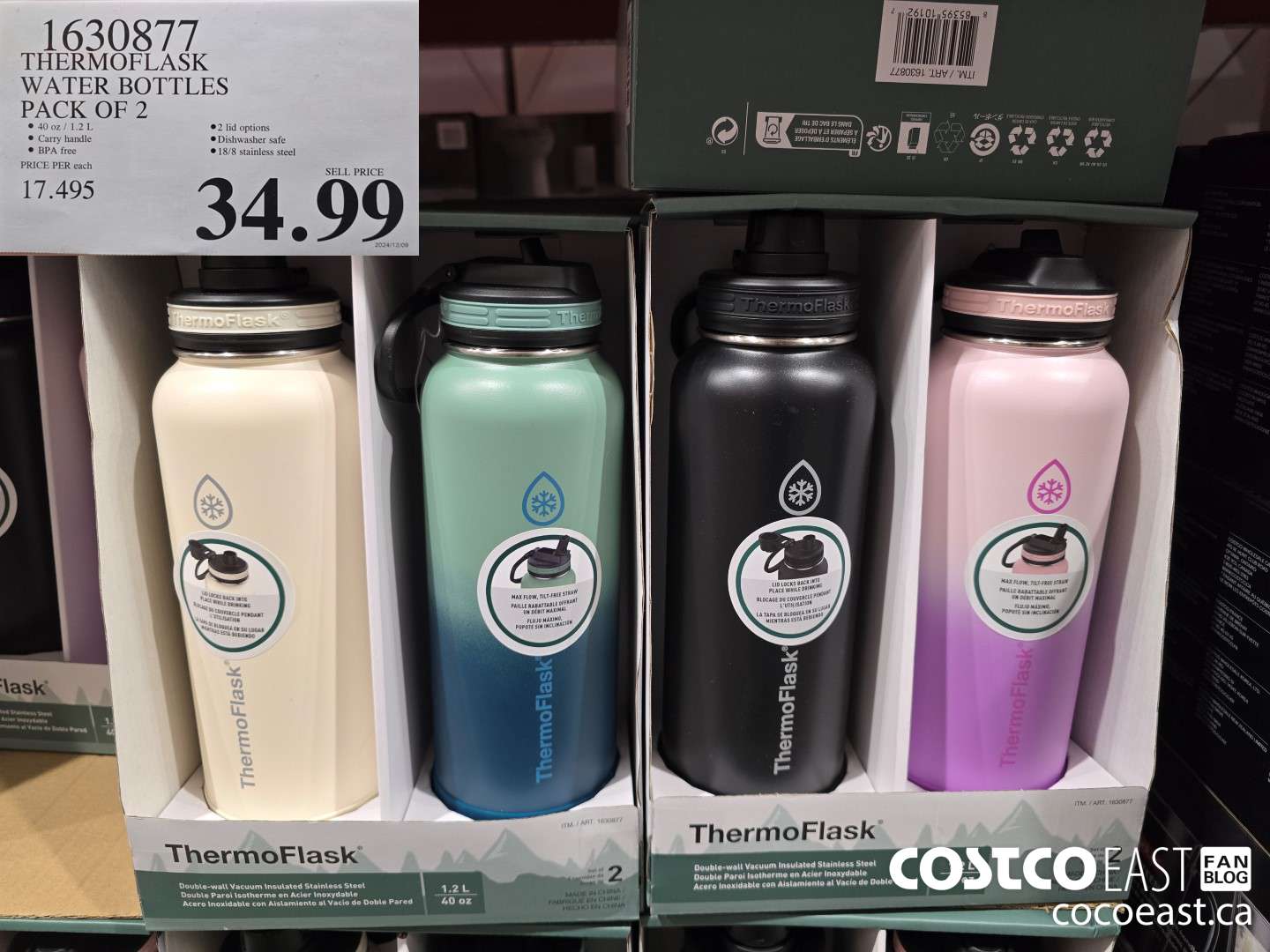 1630877 THERMOFLASK WATER BOTTLES PACK OF 2 $34.99