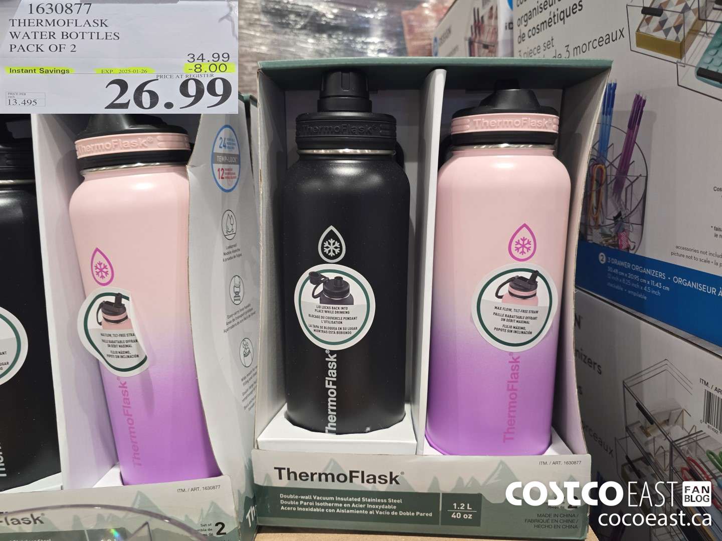 1630877 THERMOFLASK WATER BOTTLES PACK OF 2 ($8.00 INSTANT SAVINGS EXPIRES ON 2025-01-26) $26.99