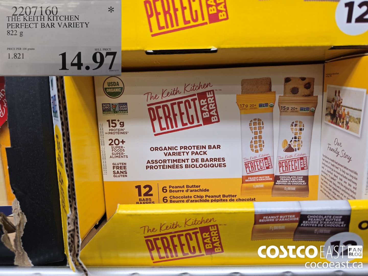 2207160 THE KEITH KITCHEN PERFECT BAR VARIETY 822 g $14.97