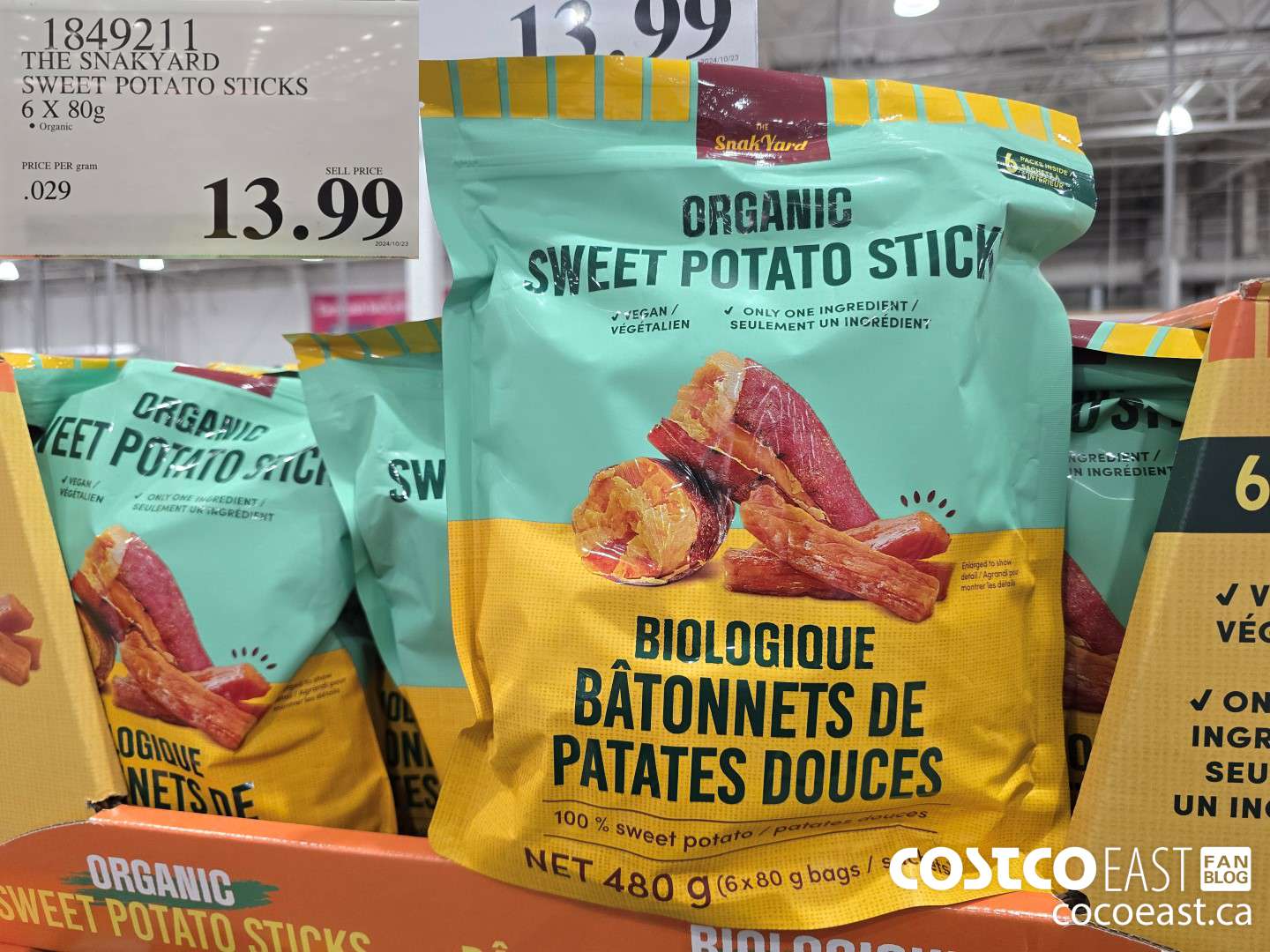 1849211 THE SNAKYARD SWEET POTATO STICKS 6 X 80g $13.99