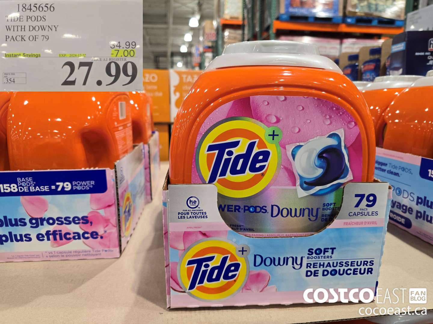 1845656 TIDE PODS WITH DOWNY PACK OF 79 ($7.00 INSTANT SAVINGS EXPIRES ON 2024-12-22) $27.99