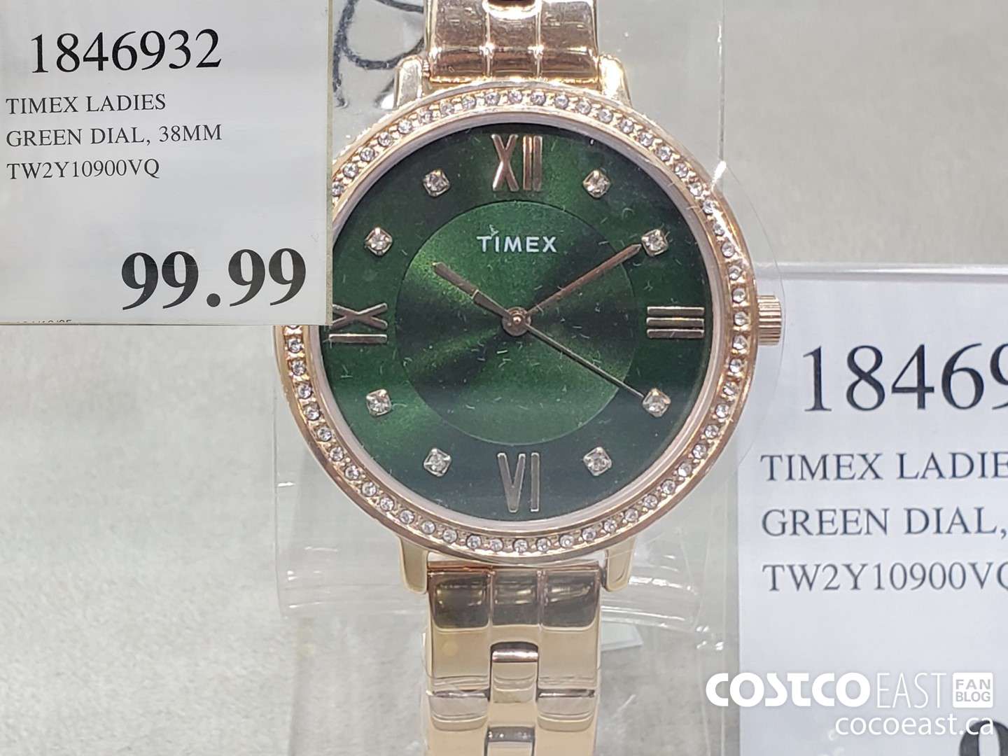 1846932 TIMEX LADIES GREEN DIAL 38MM  $99.99