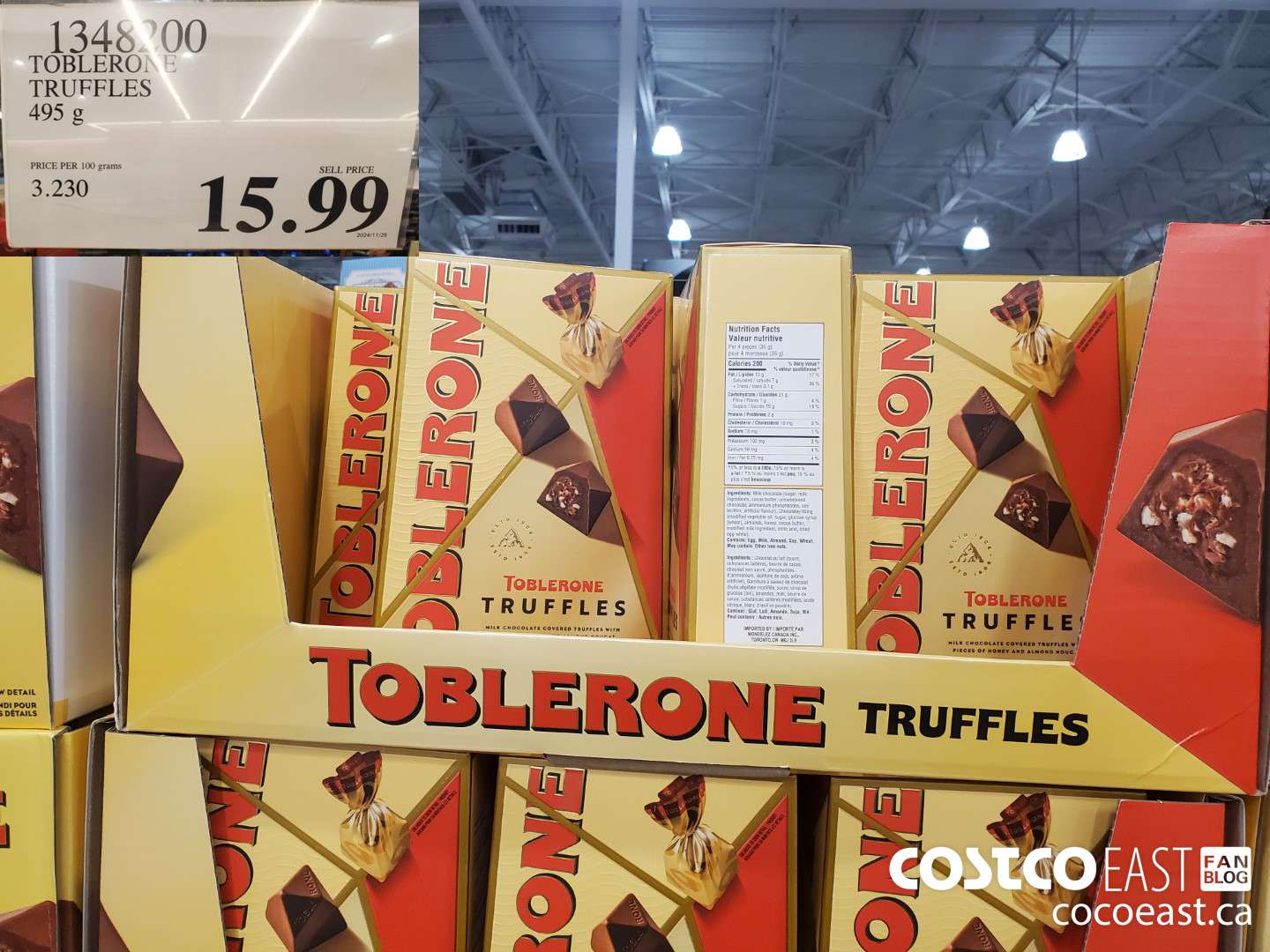 1348200 TOBLERONE PRALINES 495 G $15.99