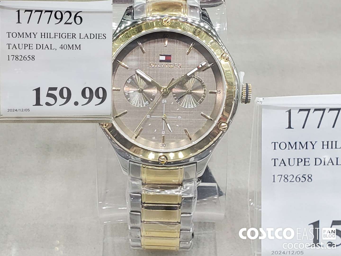 1777926 TOMMY HILFIGER LADIES © TAUPE DIAL, 40MM 1782658  $159.99