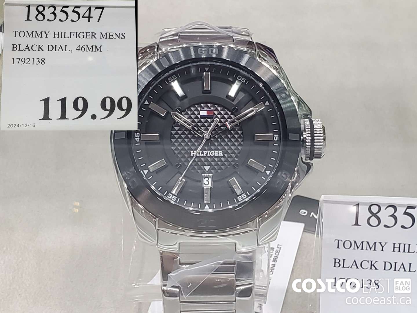 1835547 TOMMY HILFIGER MENS BLACK DIAL, 46MM 1792138 $119.99