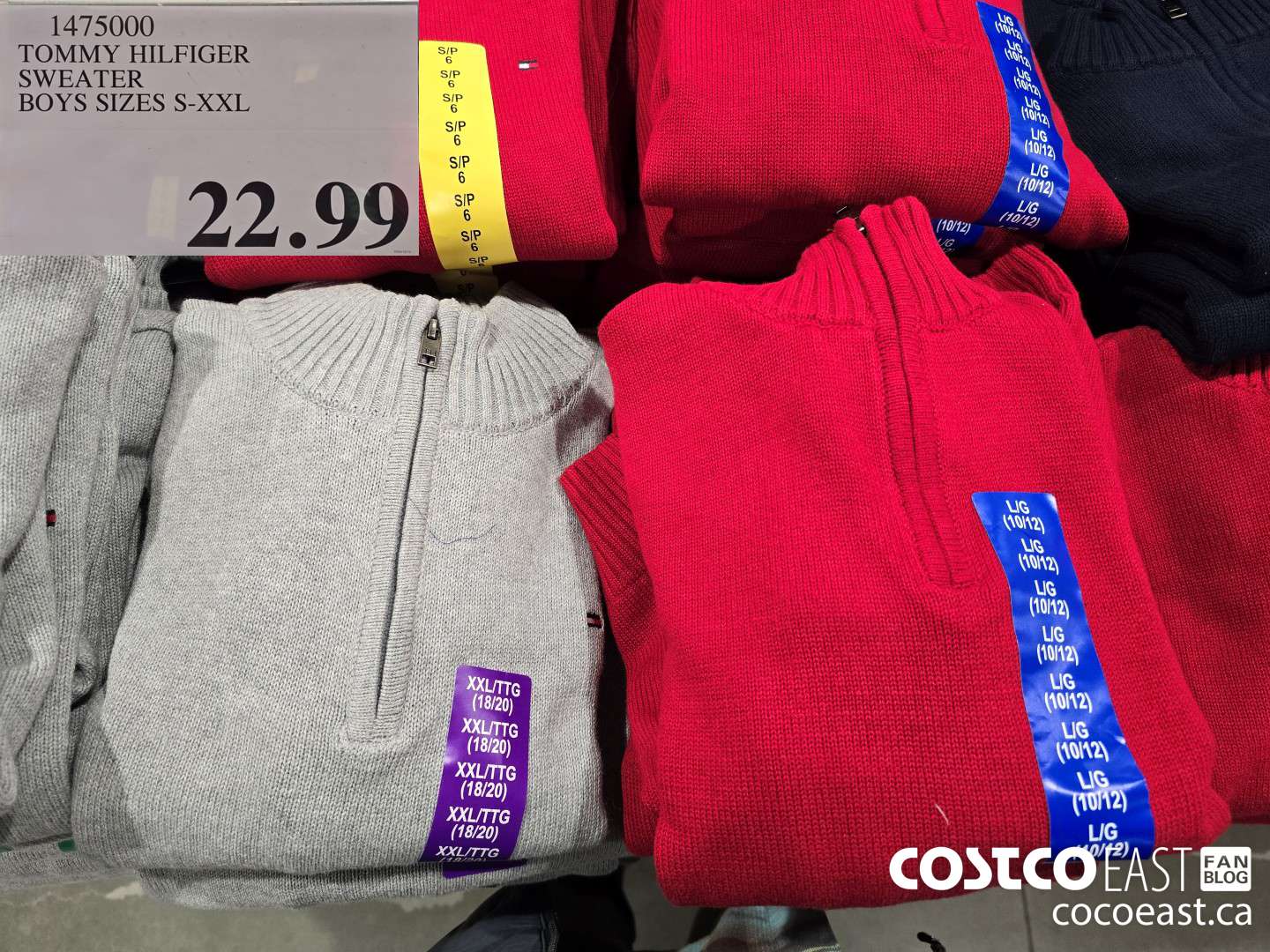 1475000 TOMMY HILFIGER SWEATER BOYS SIZES S-XXL $22.99