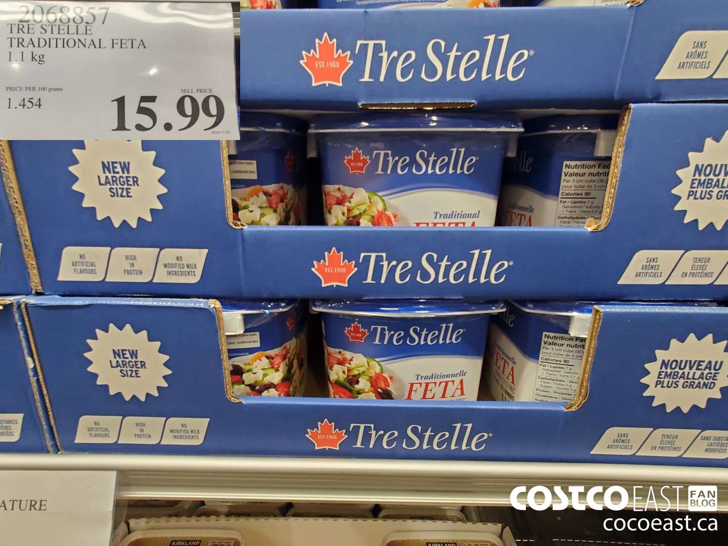 2068857 TRE STELLE TRADITIONAL FETA 1.1 KG $15.99