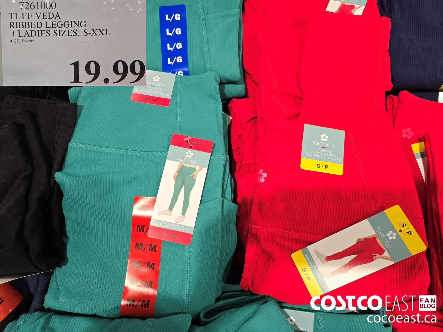 7261000 TUFF VEDA RIBBED LEGGING + LADIES SIZES: S-XXL $19.99