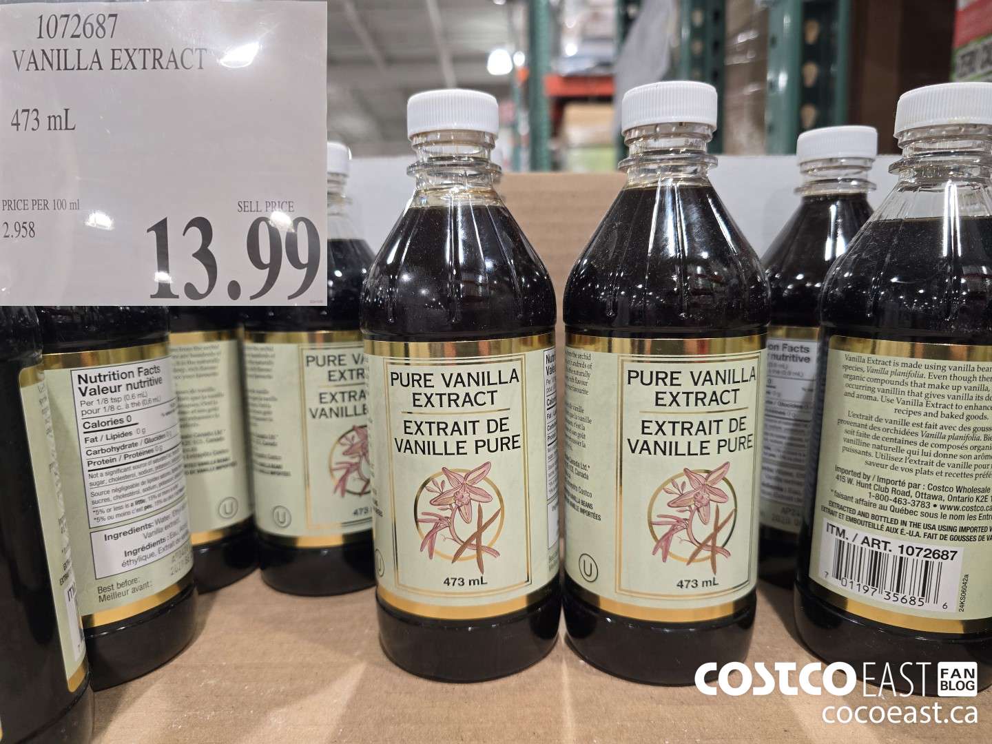 1072687 VANILLA EXTRACT 473 ML $13.99