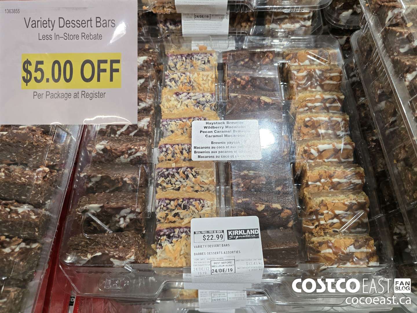 1363855 VARIETY DESSERT BARS ($5.00 INSTANT SAVINGS)