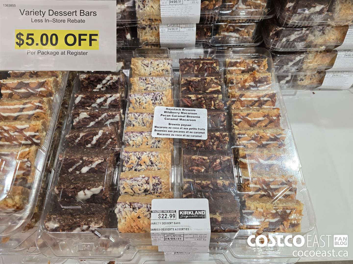 1363855 VARIETY DESSERT BARS ($5.00 INSTANT SAVINGS)