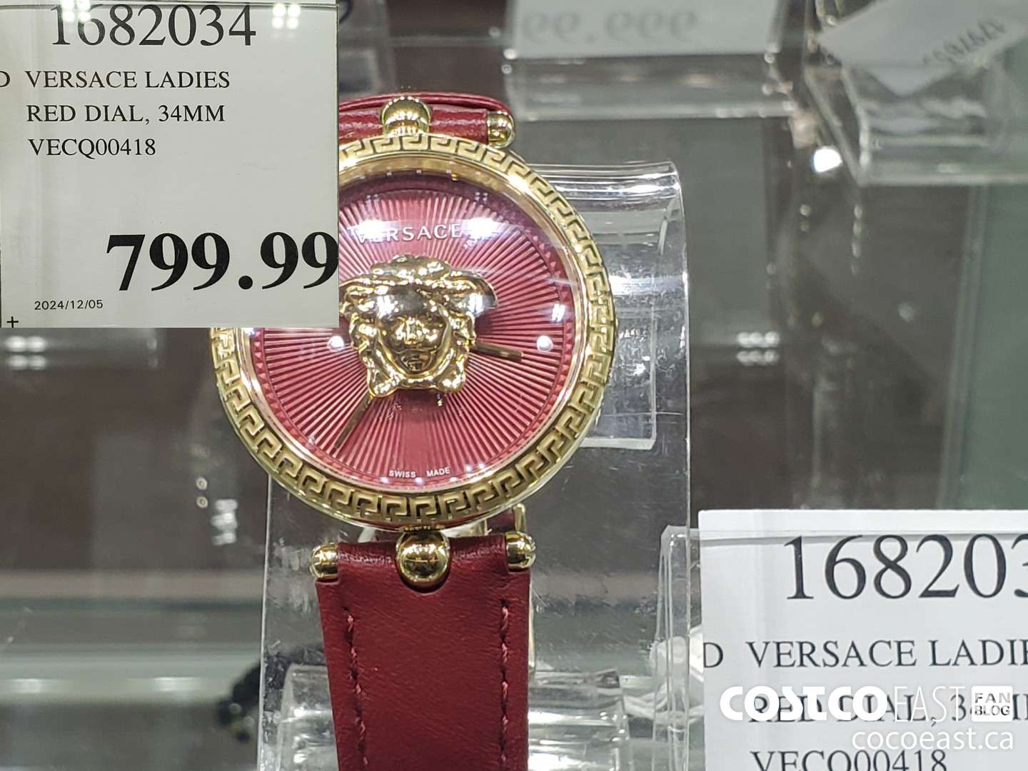 1682034 VERSACE LADIES RED DIAL 34MM $799.99