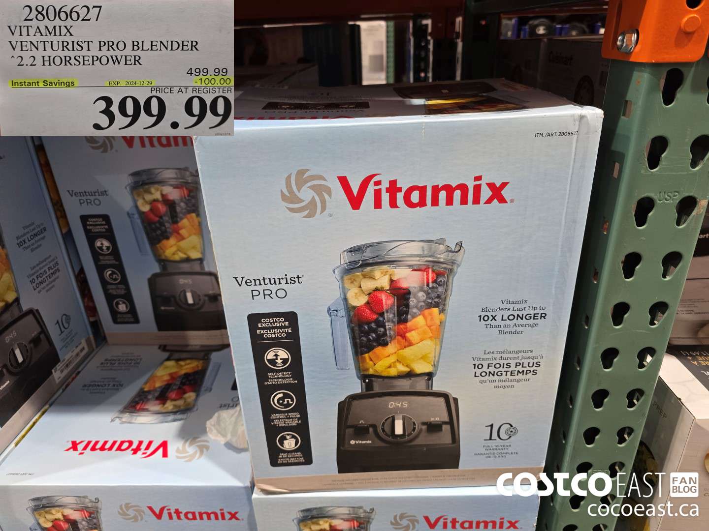 2806627 VITAMIX VENTURIST PRO BLENDER 2.2 HORSEPOWER ($100.00 INSTANT SAVINGS EXPIRES ON 2024-12-29) $399.99