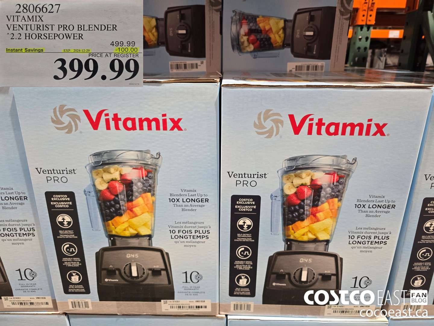 2806627 VITAMIX VENTURIST PRO BLENDER 2.2 HORSEPOWER ($100.00 INSTANT SAVINGS EXPIRES ON 2024-12-29) $399.99