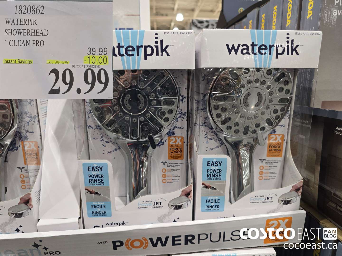 1820862 WATERPIK SHOWERHEAD CLEAN PRO ($10.00 INSTANT SAVINGS EXPIRES ON 2024-12-08) $29.99