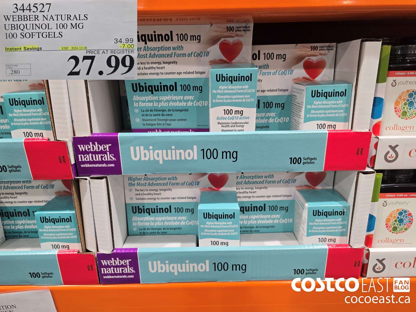 344527 WEBBER NATURALS UBIQUINOL 100 MG 100 SOFTGELS ($7.00 INSTANT SAVINGS EXPIRES ON 2024-12-08) $27.99