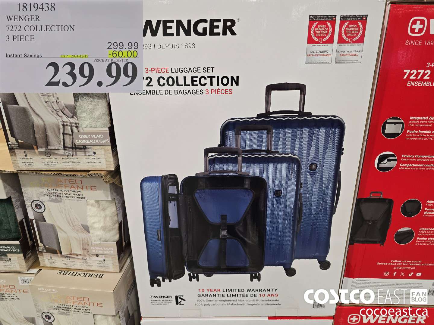 1819438 WENGER 7272 COLLECTION 3 PIECE ($60.00 INSTANT SAVINGS EXPIRES ON 2024-12-15) $239.99