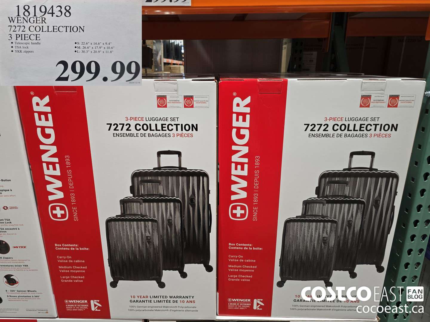 1819438 WENGER 7272 COLLECTION 3 PIECE $299.99