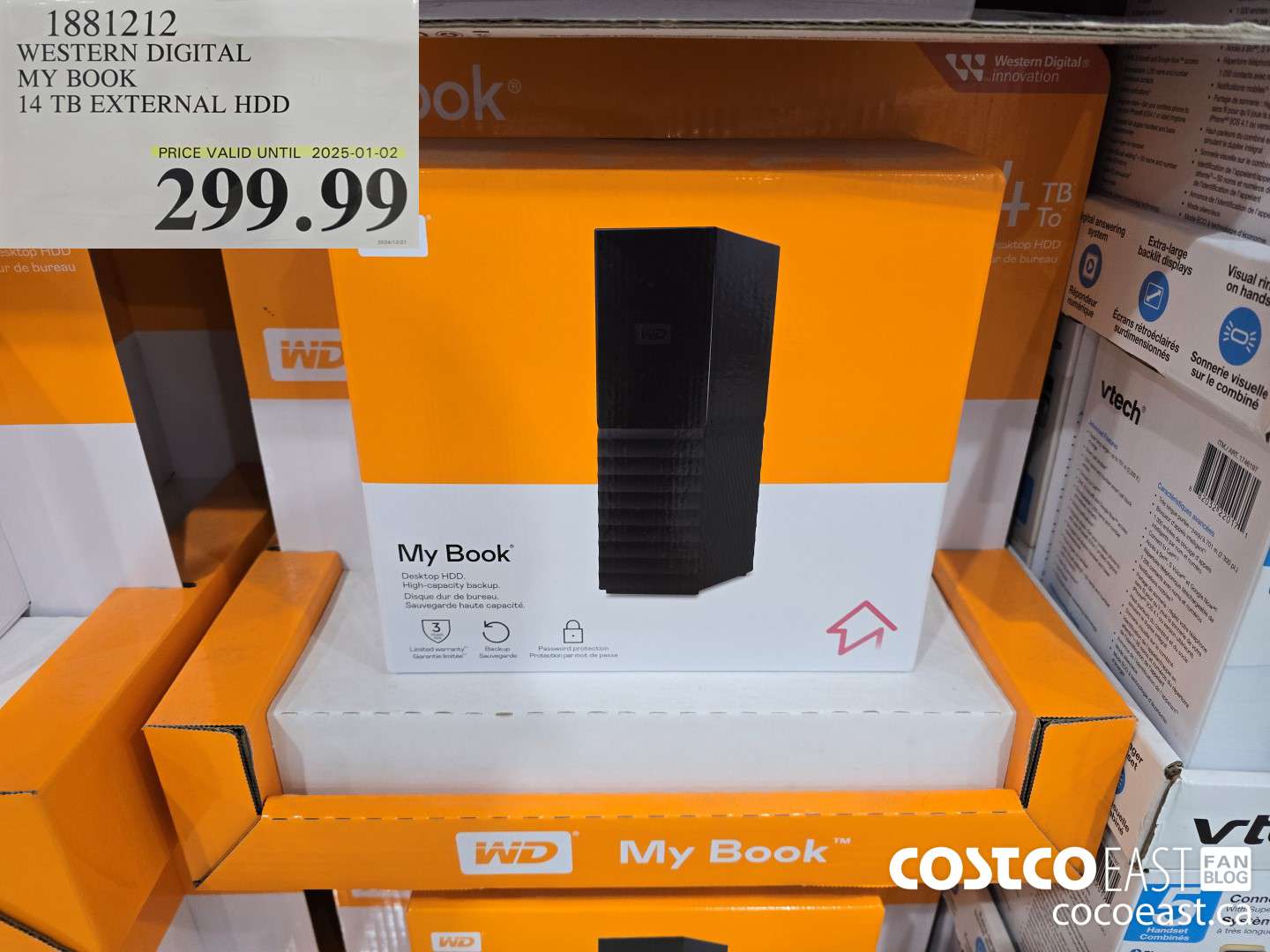 1881212 WESTERN DIGITAL MY BOOK 14TB HARD DRIVE $299.99