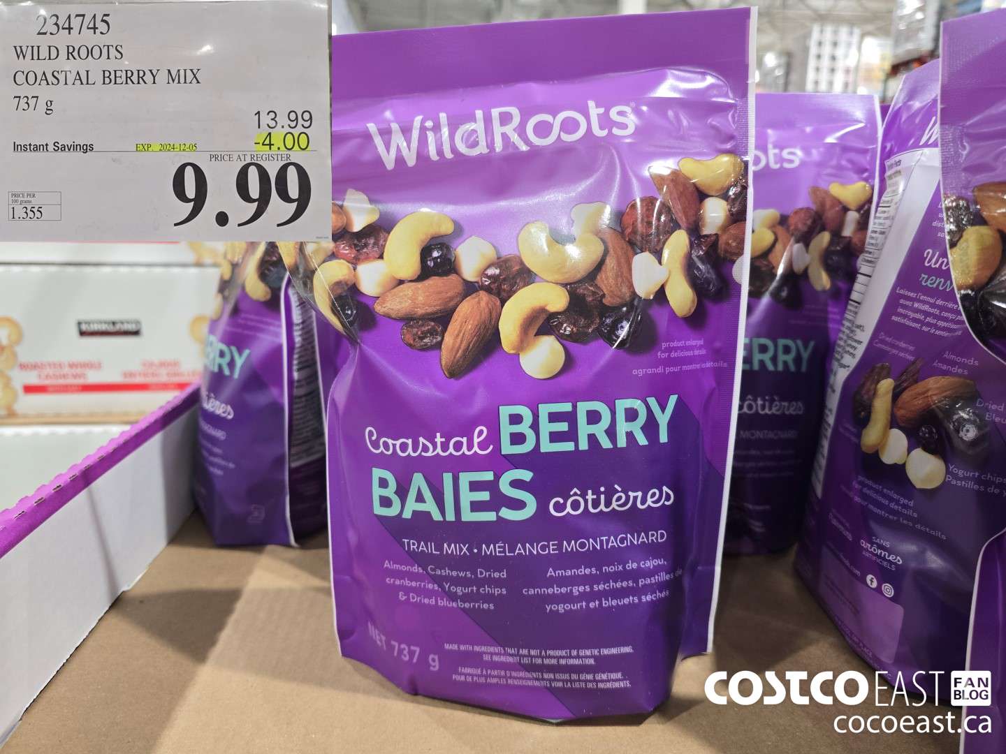 234745 WILD ROOTS COASTAL BERRY MIX 737 G ($4.00 INSTANT SAVINGS EXPIRES ON 2024-12-05) $9.99