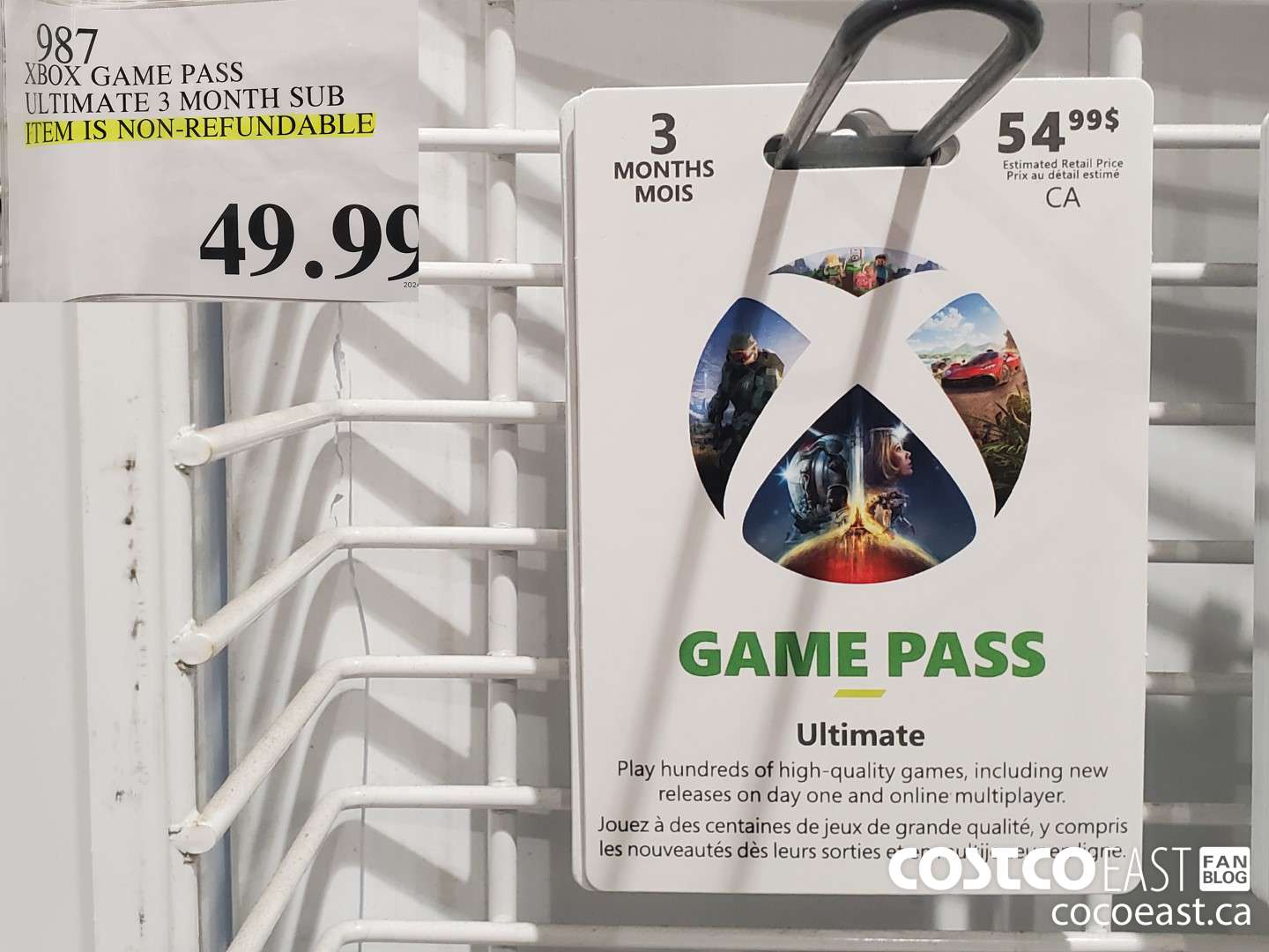 987 XBOX GAME PASS ULTIMATE 3 MONTH SUBSCRIPTION $49.99