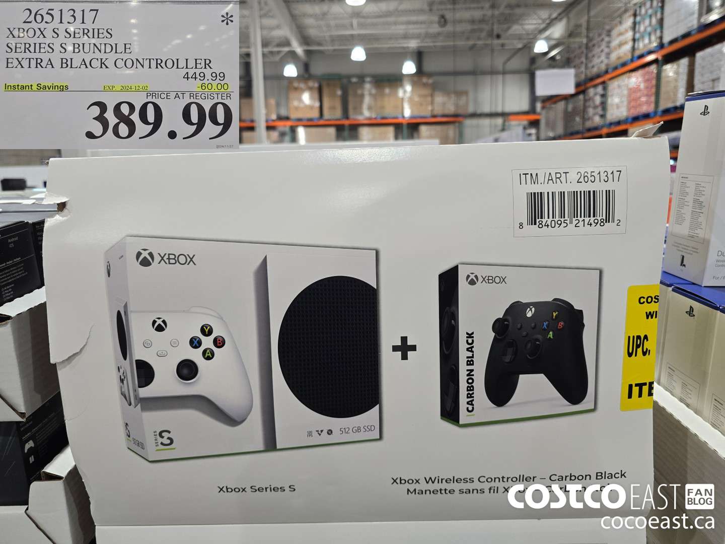 2651317 XBOX S SERIES SERIES S BUNDLE EXTRA BLACK CONTROLLER ($60.00 INSTANT SAVINGS EXPIRES ON 2024-12-02) $389.99