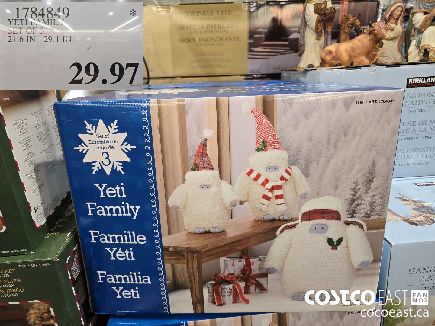 1784849 YETI FAMILY SET OF 3 21.6 IN - 29.1 IN $29.97