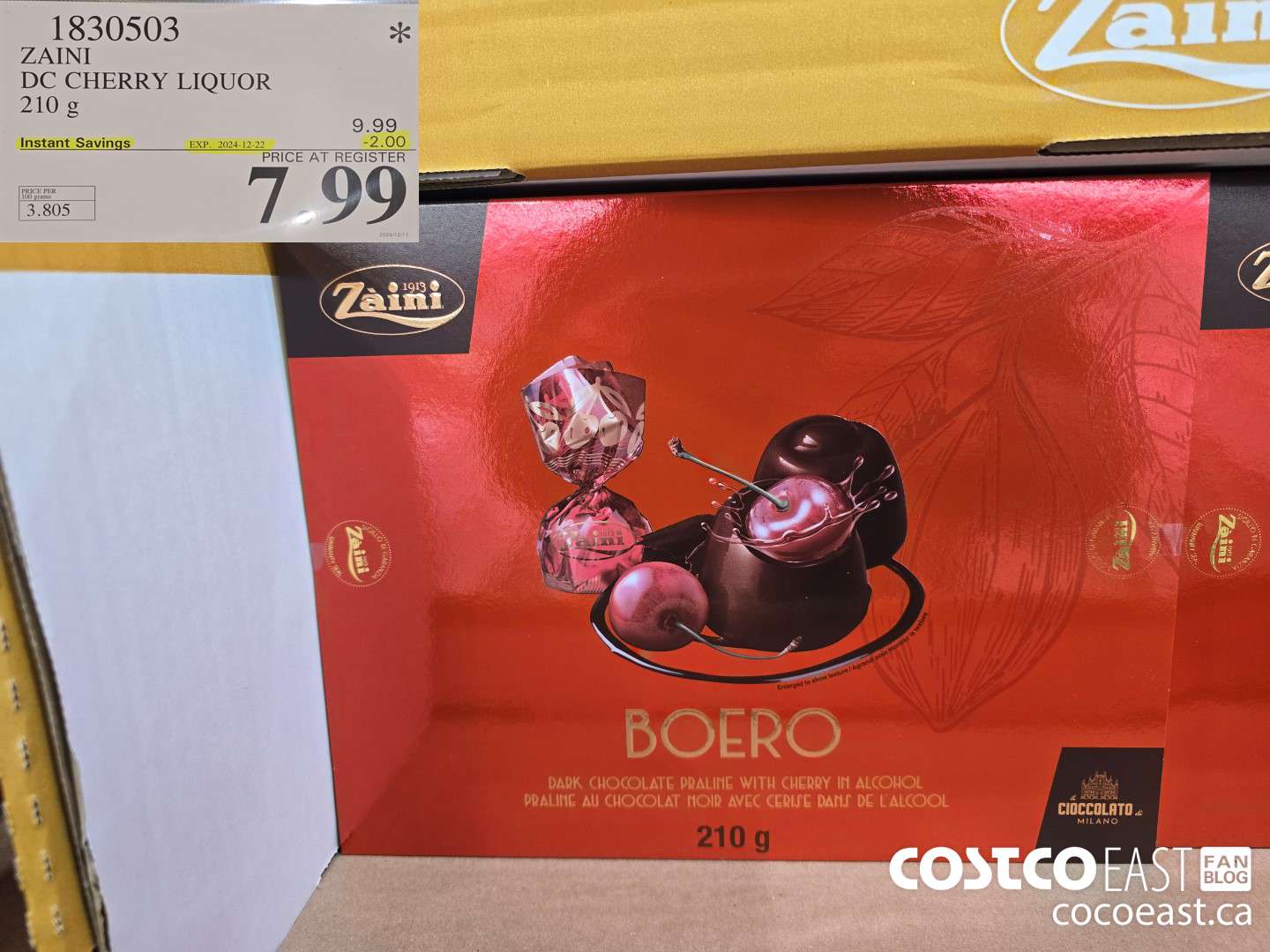 1830503 ZAINI DC CHERRY LIQUOR 210 g ($2.00 INSTANT SAVINGS EXPIRES ON 2024-12-22) $7.99