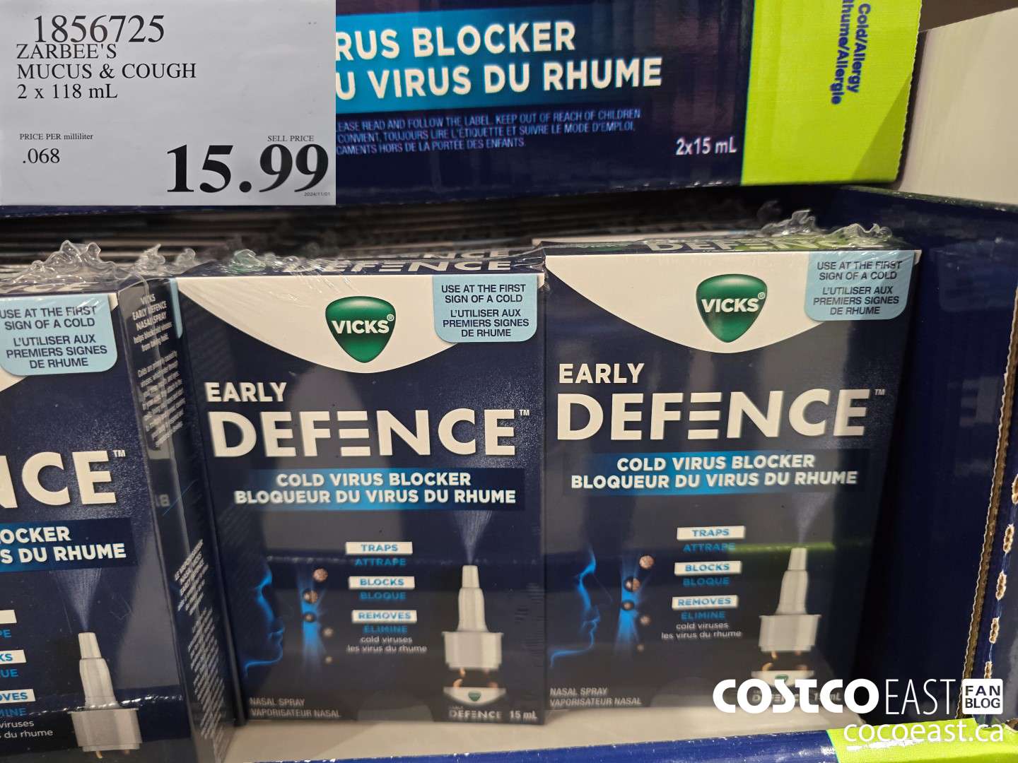 1856725 ZARBEE'S MUCUS & COUGH 2 X 118 ML $15.99