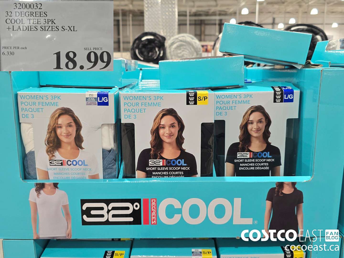 3200032 32 DEGREES COOL TEE 3PK +LADIES SIZES S-XL $18.99