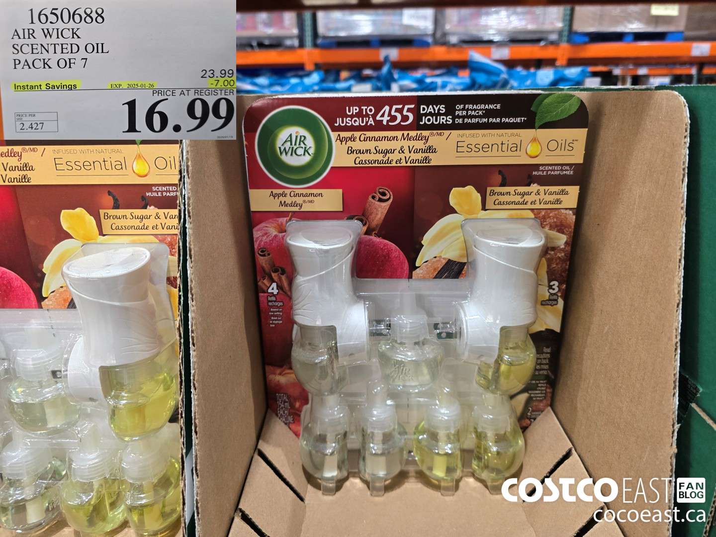 1650688 AIR WICK SCENTED OIL PACK OF 7 ($7.00 INSTANT SAVINGS EXPIRES ON 2025-01-26) $16.99