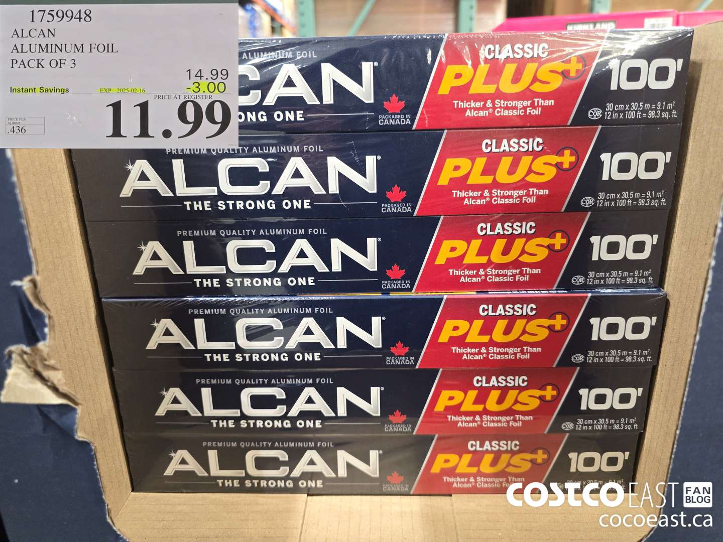 1759948 ALCAN ALUMINUM FOIL PACK OF 3 ($3.00 INSTANT SAVINGS EXPIRES ON 2025-02-16) $11.99