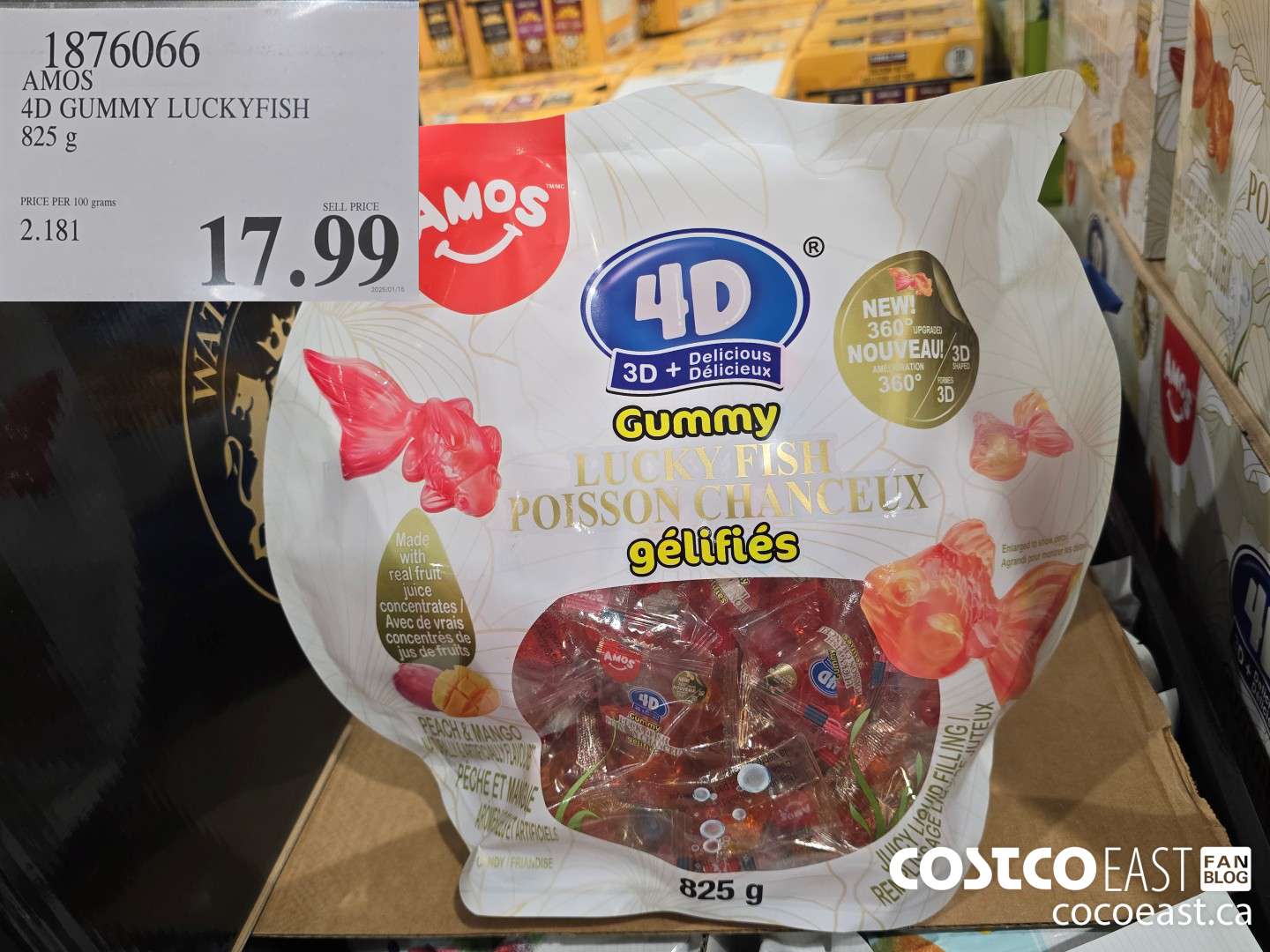 1876066 AMOS 4D GUMMY LUCKYFISH 825 g $17.99