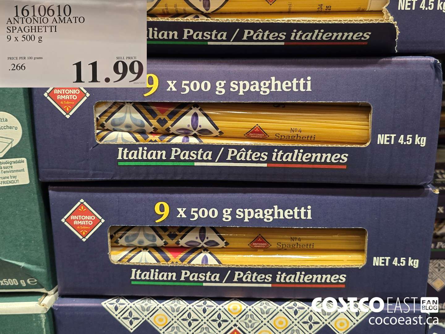 1610610 ANTONIO AMATO SPAGHETTI 9 x 500 g $11.99