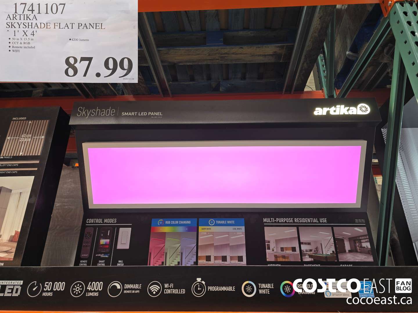 1741107 ARTIKA SKYSHADE FLAT PANEL 1' X 4' $87.99