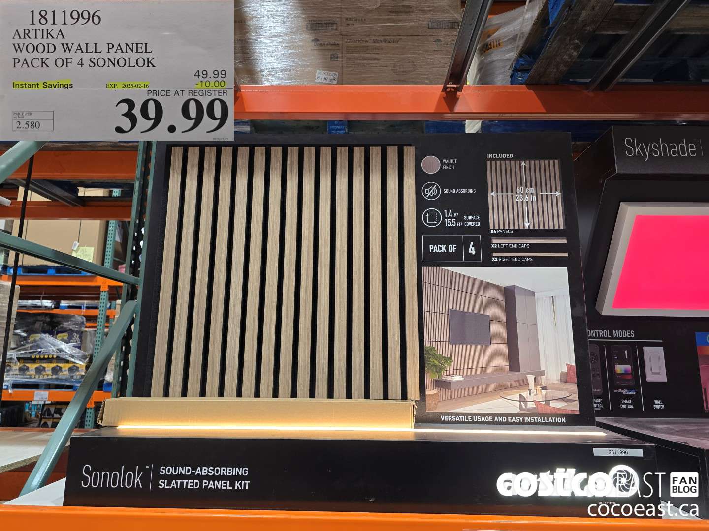 1811996 ARTIKA WOOD WALL PANEL PACK OF 4 SONOLOK ($10.00 INSTANT SAVINGS EXPIRES ON 2025-02-16) $39.99